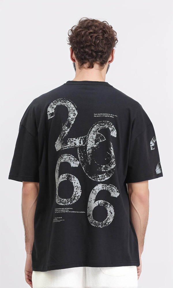 R210527 - Front & Back Print Summer Tee - Black