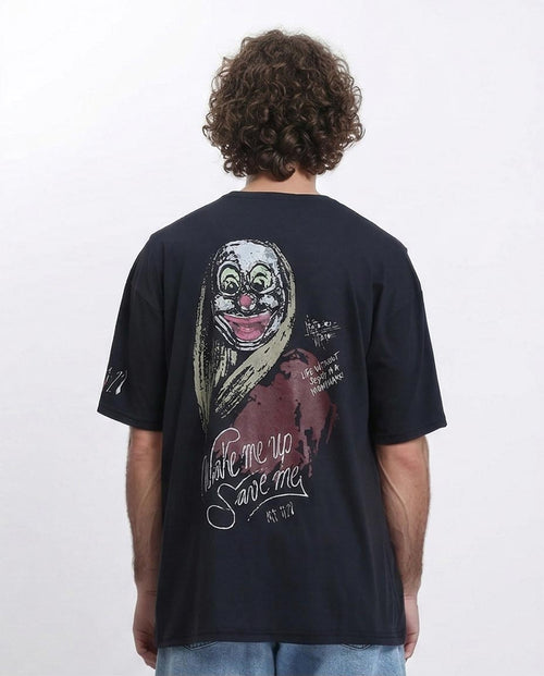 RAVIN "Wake Me Up" Oversized Graphic T-Shirt - Black - R210532