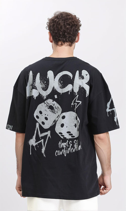 R210534 - Elbow Sleeves Slip On Cotton Tee - Black