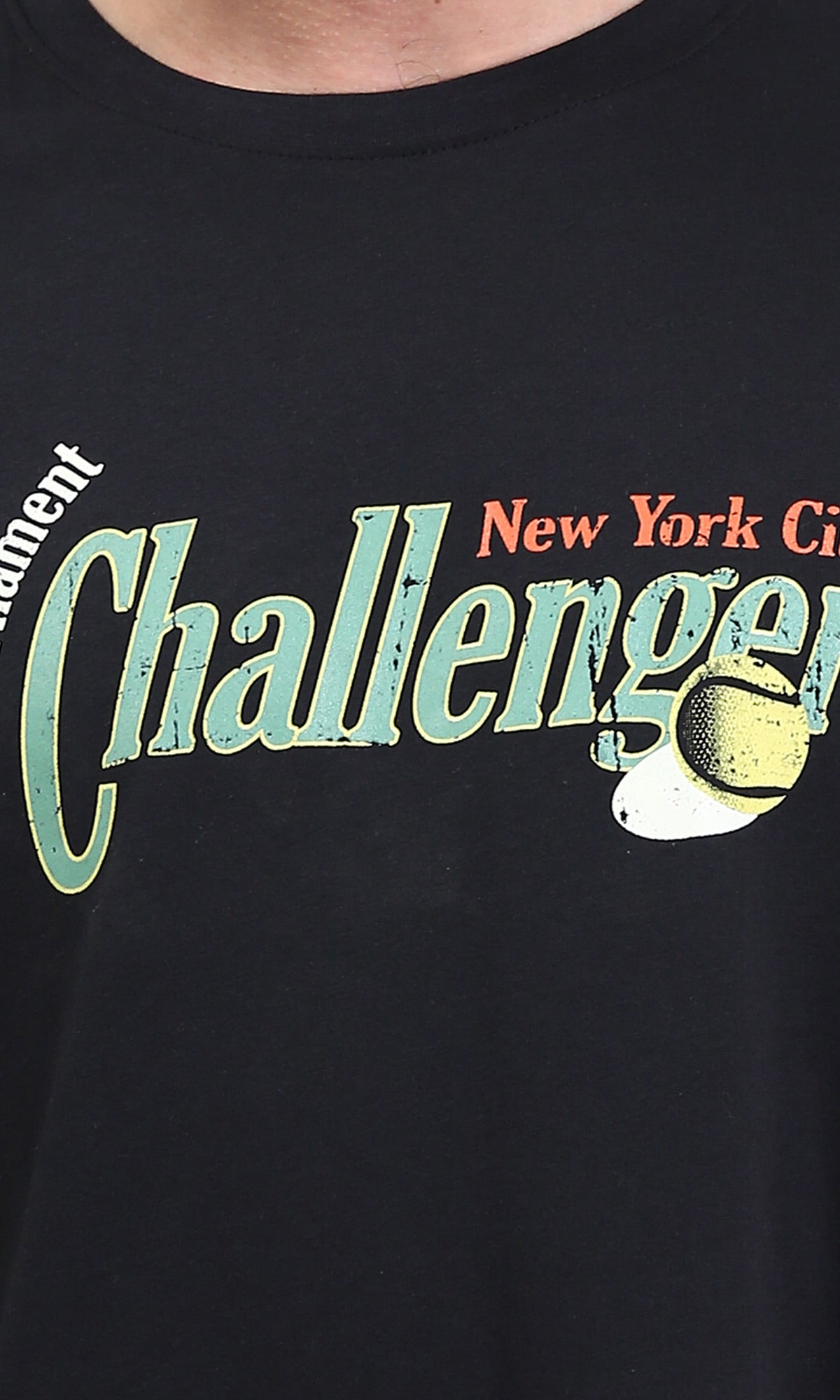 Ravin "Challenger" Oversized Tennis Graphic T-Shirt – Black - R210538