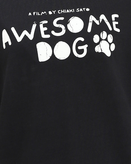 Ravin "Awesome Dog" Movie Poster Graphic Oversized Raglan T-Shirt – Black - R210547