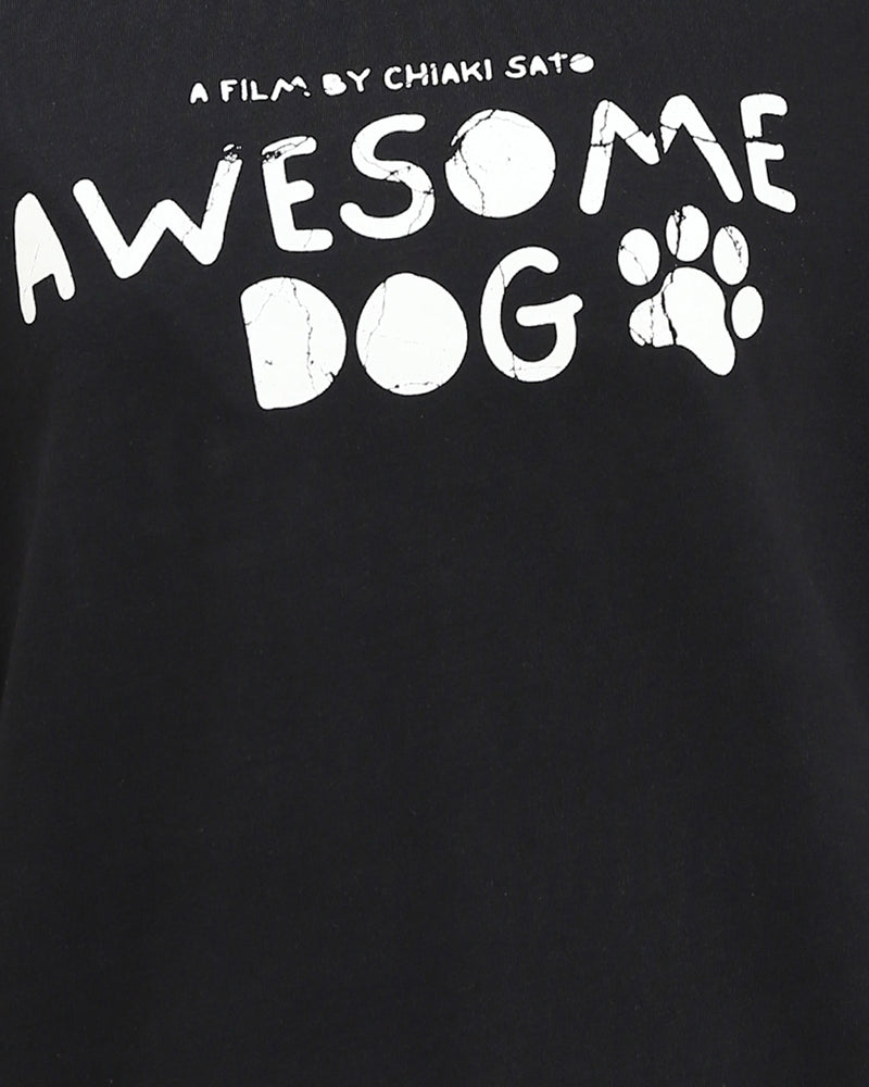 Ravin "Awesome Dog" Movie Poster Graphic Oversized Raglan T-Shirt – Black - R210547