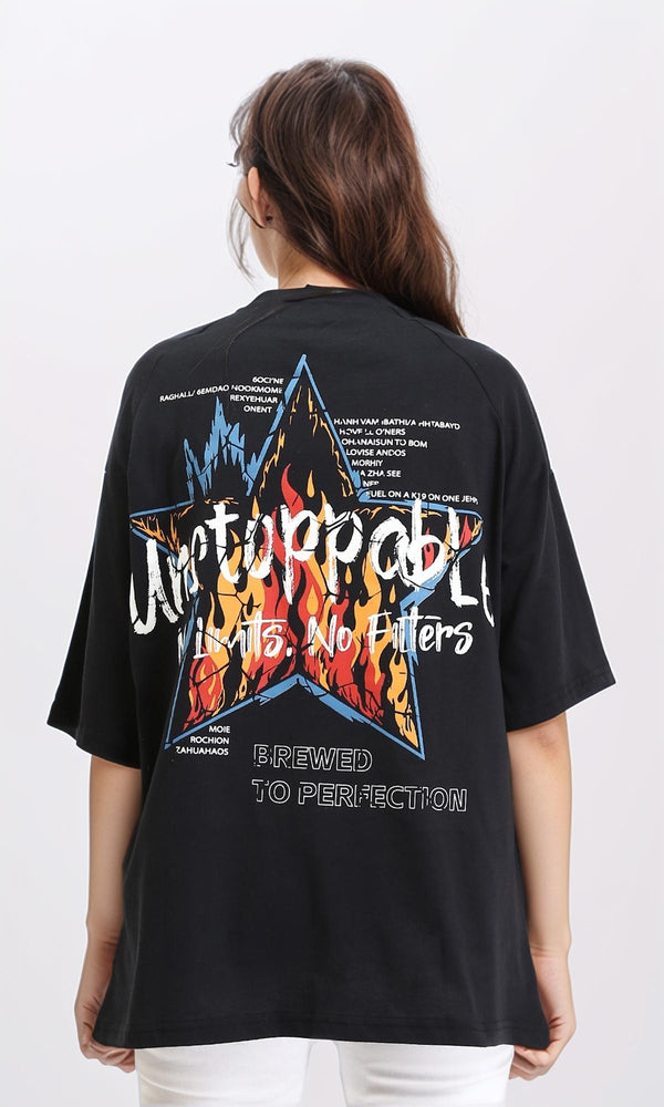 R210549 - "Unstoppable" Cotton Tee - Black