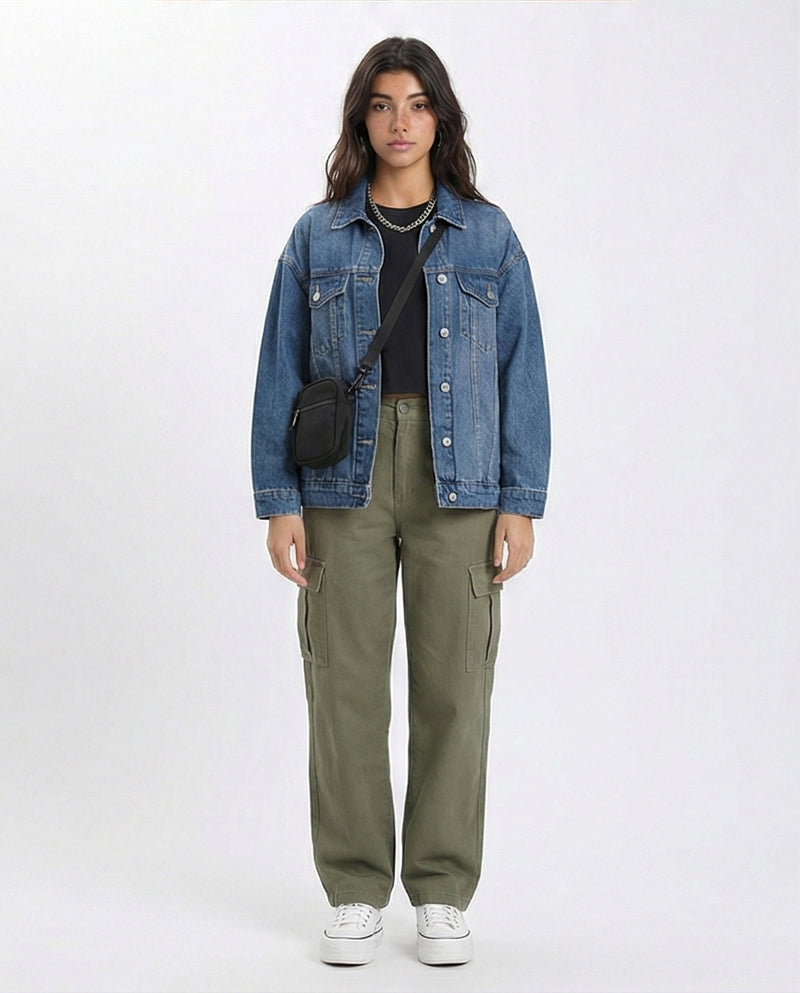 R210552 - Relaxed Slip On Printed Tee - Black