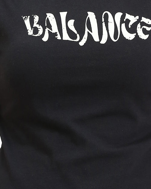 Ravin "Balance" Graphic Baby Tee – Black - R210559