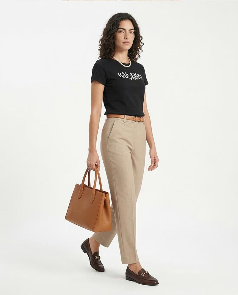 Ravin "Balance" Graphic Baby Tee – Black - R210559