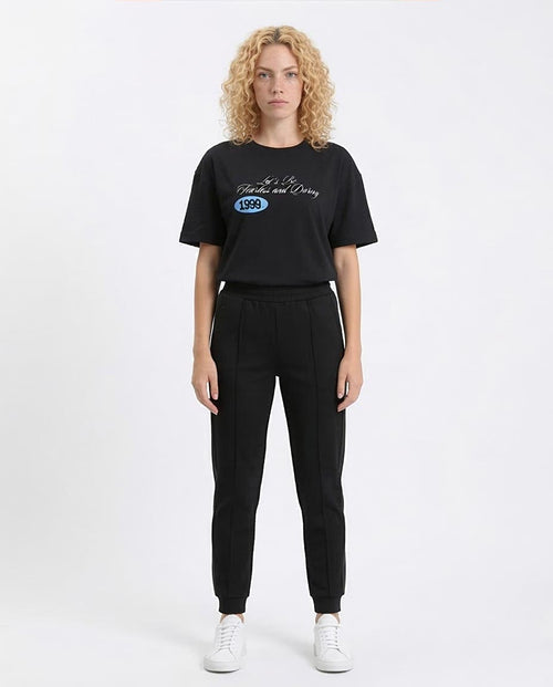 Ravin "1999" Fearless & Daring Oversized Graphic T-Shirt - Black - R210560