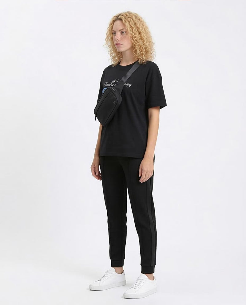 Ravin "1999" Fearless & Daring Oversized Graphic T-Shirt - Black - R210560