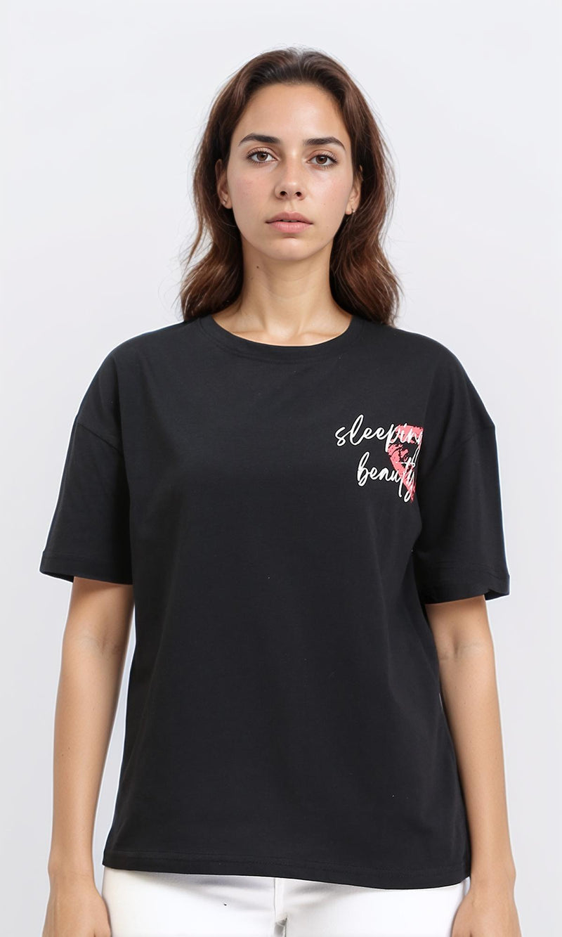 R210561 - Slip On Cotton Regular Tee - Black