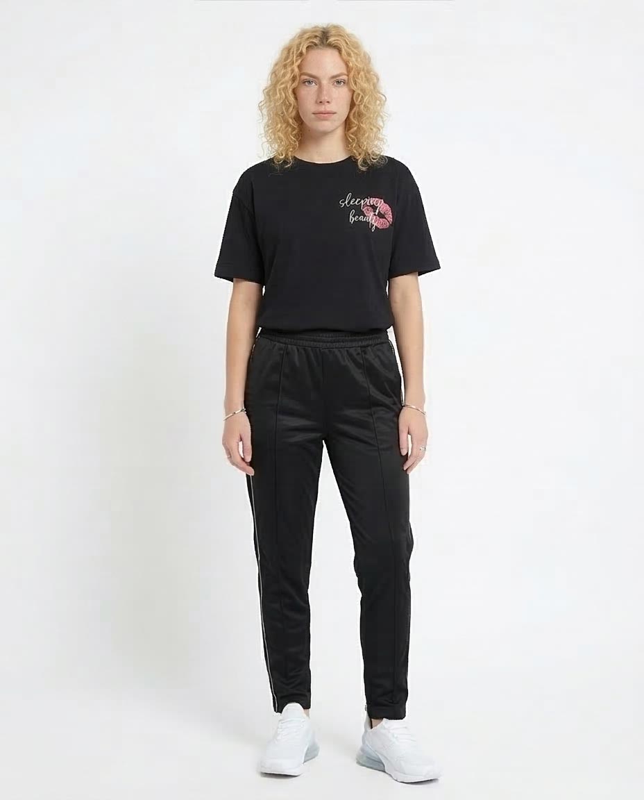 Ravin Women's "Coffee First" Graphic Relaxed T-Shirt - Black - R210561