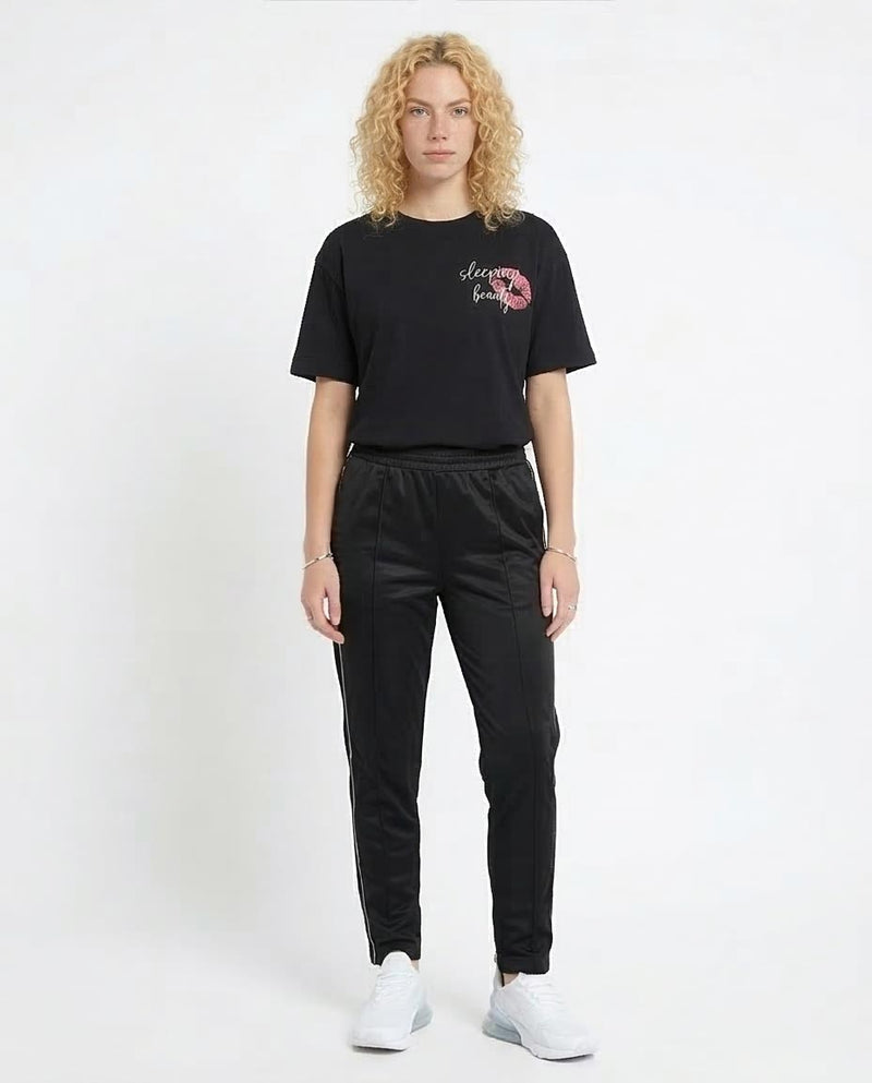 Ravin Women's "Coffee First" Graphic Relaxed T-Shirt - Black - R210561