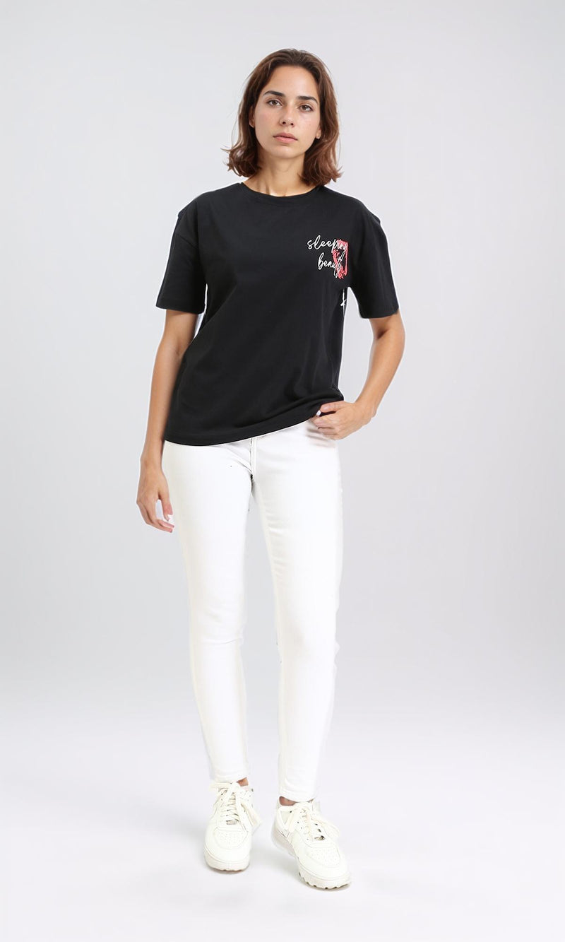 R210561 - Slip On Cotton Regular Tee - Black