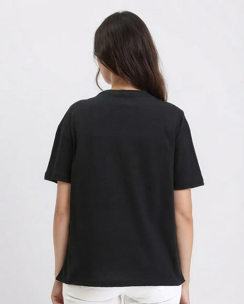 Ravin Women’s Relaxed-Fit "WONDER" Graphic T-Shirt – Black/White - R210563