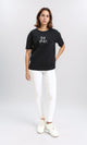 R210564 - "Oh Baby" Elbow Sleeves Regular Tee - Black