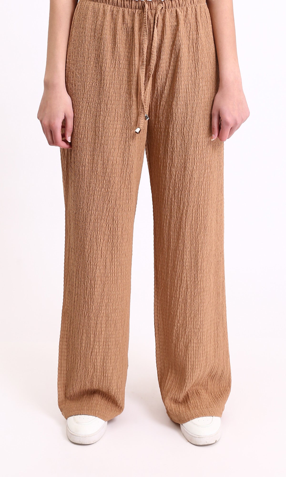 Elastic Waist with Drawstring Comfy Pants - Havana