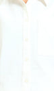 R210614 - Textured Elbow Sleeve Short Shirt - White