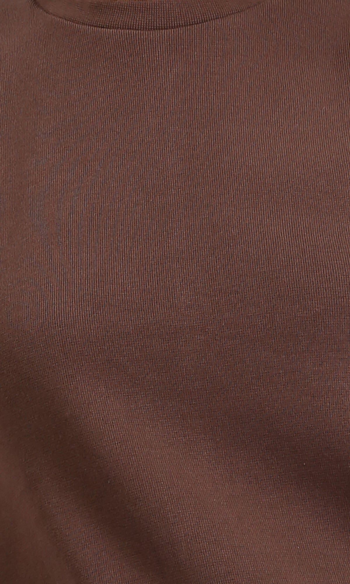 R210667 - Sleeveless Cotton Casual Midi Dress - Brown