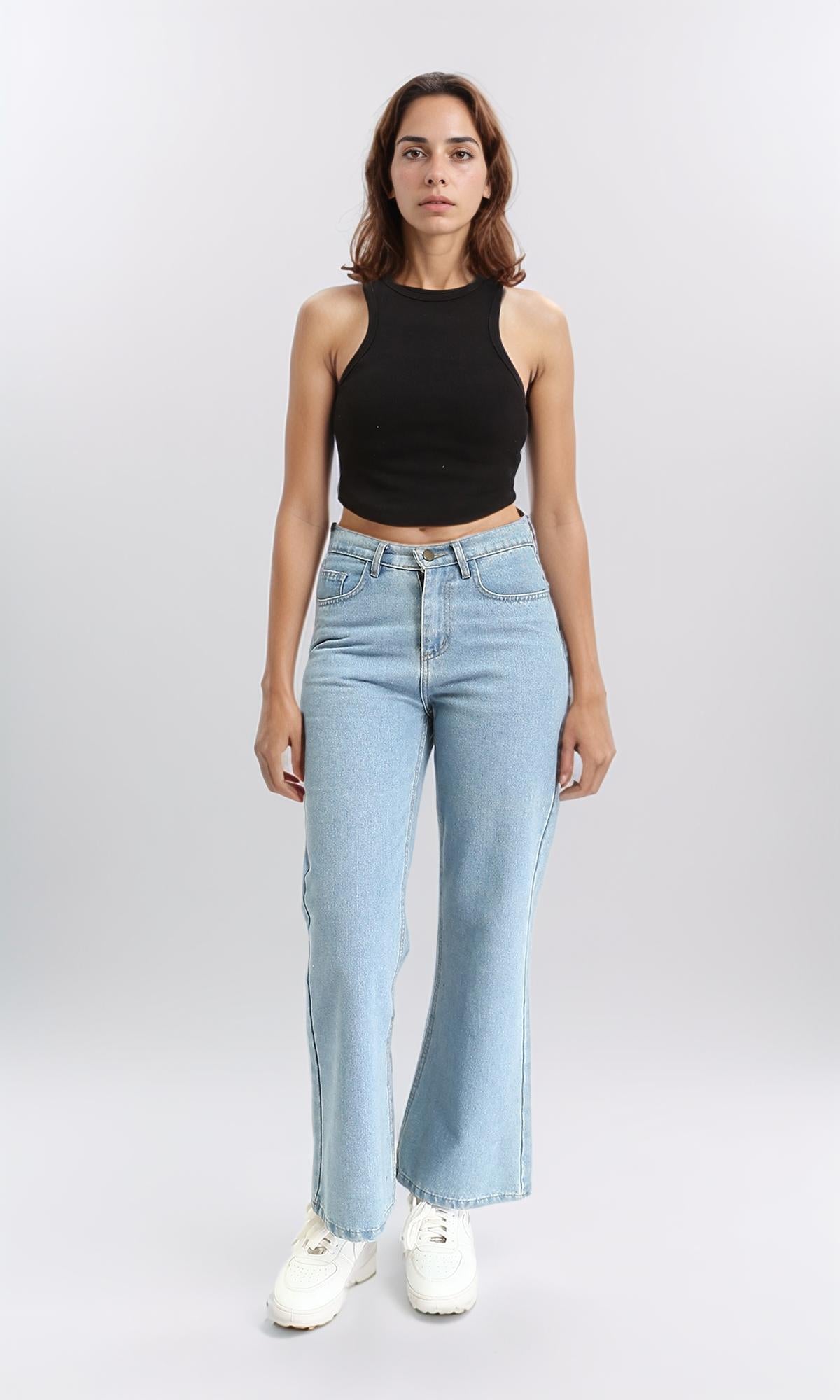 R210671 - Round Neck Solid Racer Top - Black