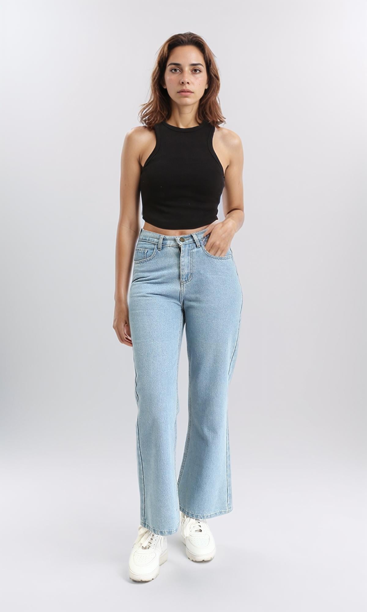 R210671 - Round Neck Solid Racer Top - Black