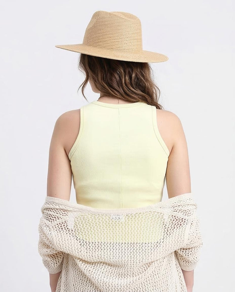 Ravin Women's Ribbed Racerback Tank Top – Lemon Yellow - R210673