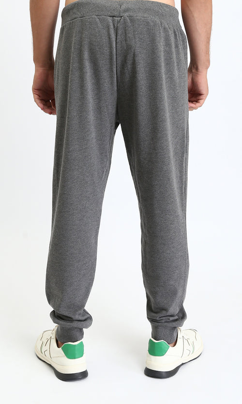 R210690 - Comfy Drawstring Sweatpants with Hem - Heather Grey