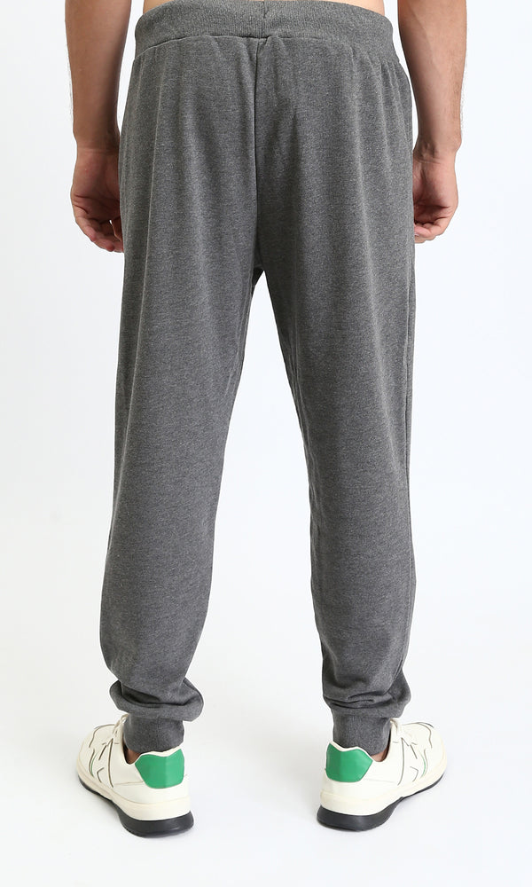 R210690 - Comfy Drawstring Sweatpants with Hem - Heather Grey