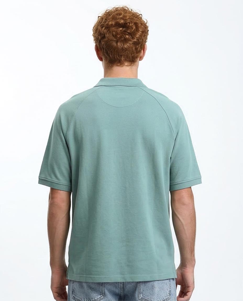 Ravin Relaxed-Fit Raglan Pique Polo – Sage Green - R210781