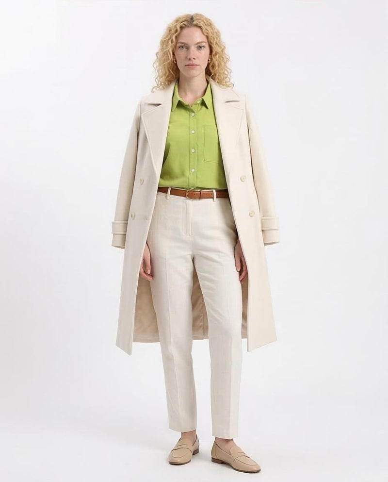 Ravin Women’s Crinkle-Textured Short Sleeve Boxy Shirt - Lime - R210793