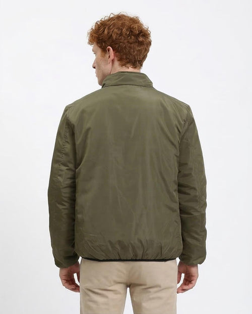 Ravin Men's Reversible Quilted Bomber Jacket - Black & Dark Olive - R210817