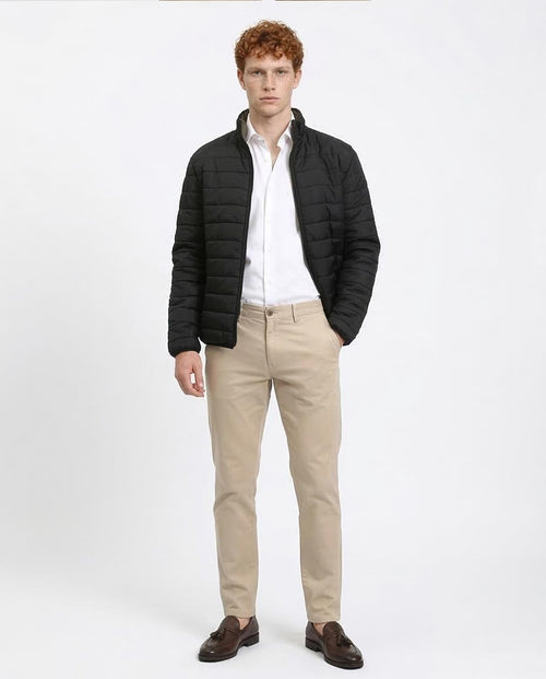 Ravin Men's Reversible Quilted Bomber Jacket - Black & Dark Olive - R210817