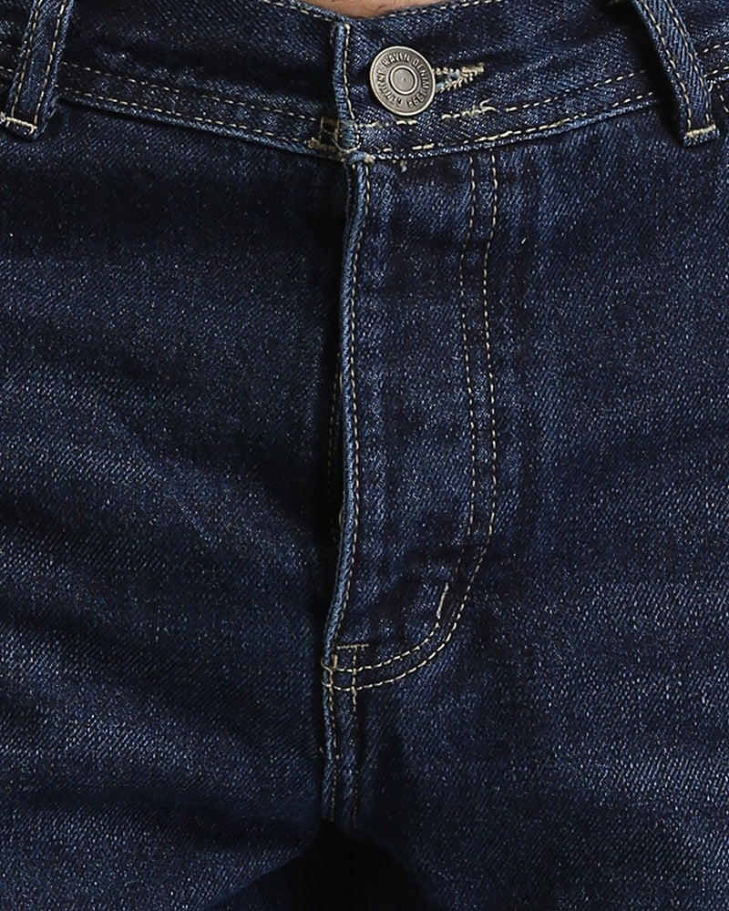 Ravin Men's Deep Indigo Straight-Fit Essential Jeans- Navy Blue - R210838
