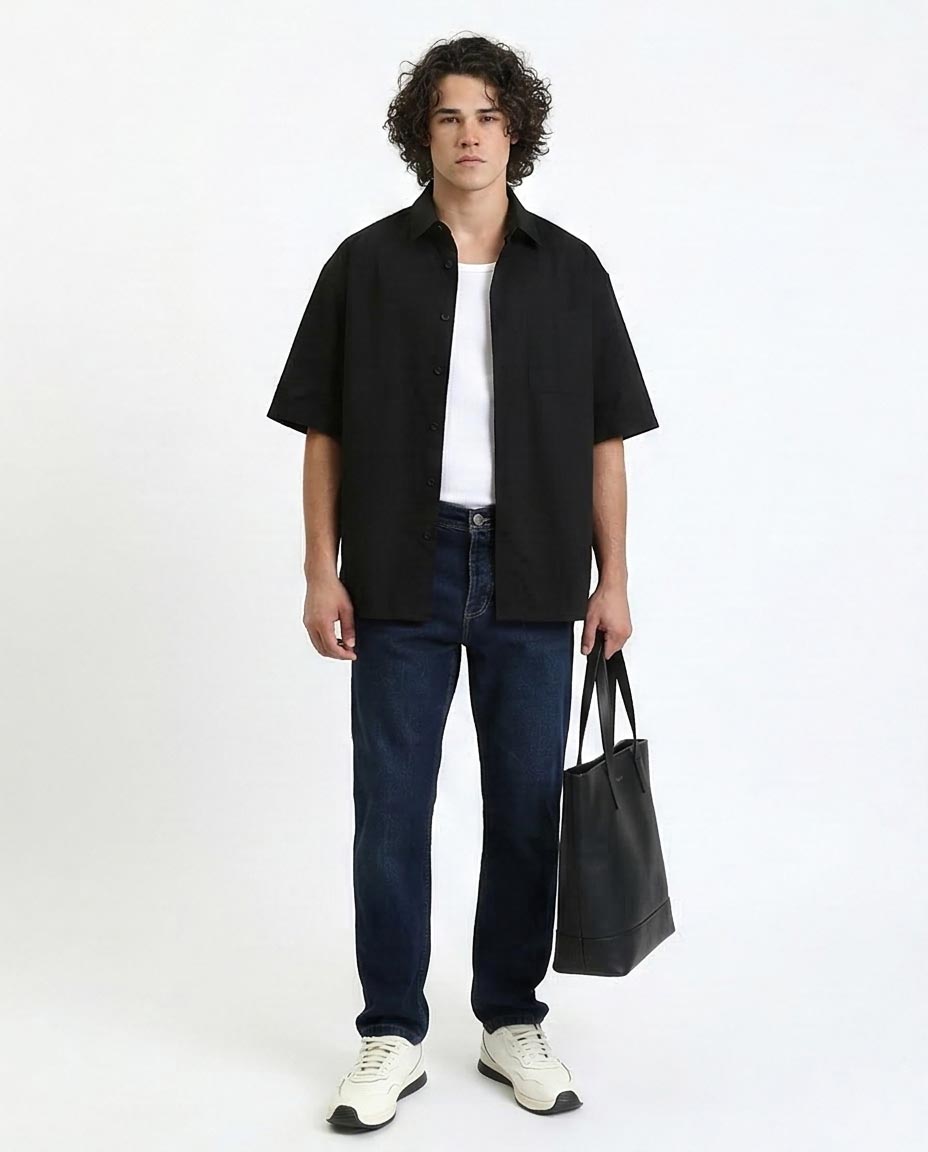 Ravin Men's Deep Indigo Straight-Fit Essential Jeans- Navy Blue - R210838