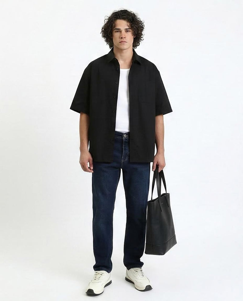 Ravin Men's Deep Indigo Straight-Fit Essential Jeans- Navy Blue - R210838