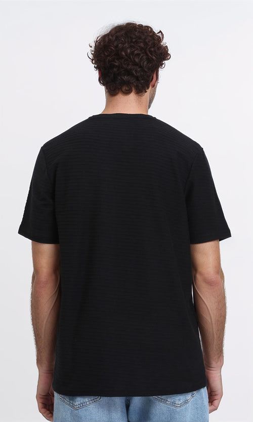R210934 - Crew Neck Short Sleeves Relaxed Tee - Black