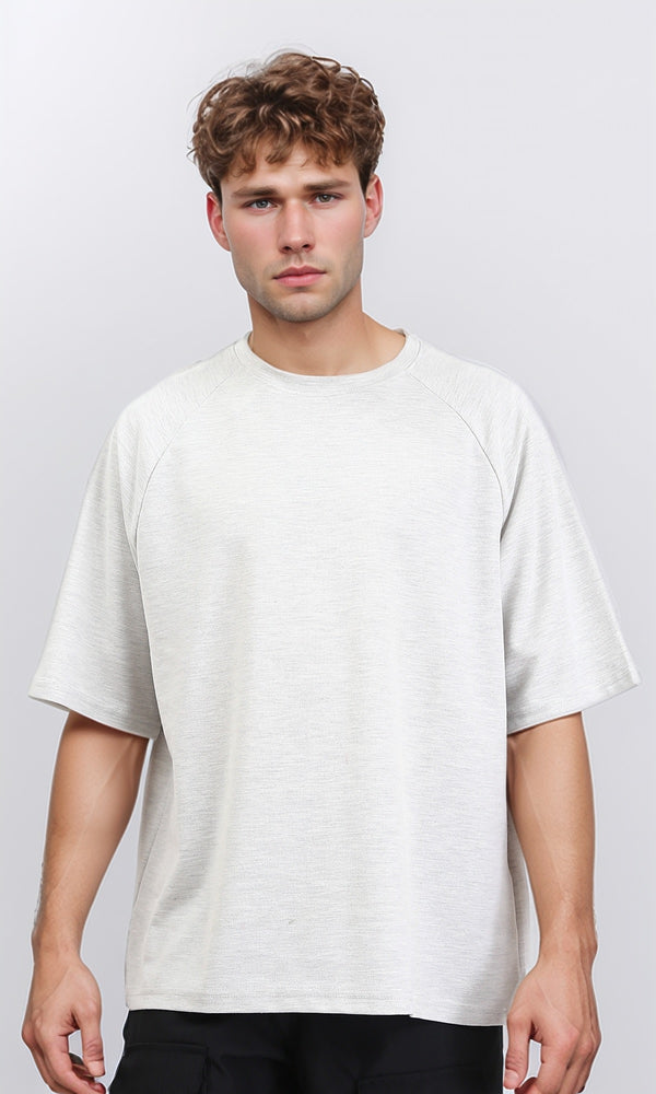 R210940 - Crew Neck Comfy Tee - Heather Light Grey