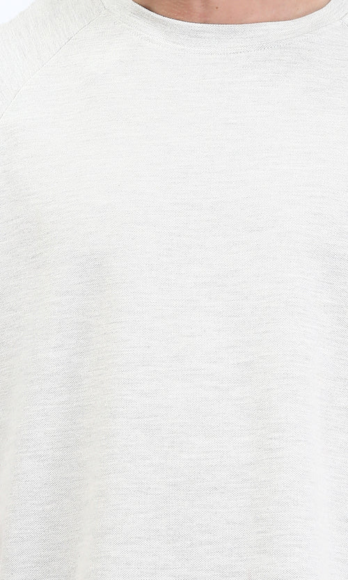R210940 - Crew Neck Comfy Tee - Heather Light Grey