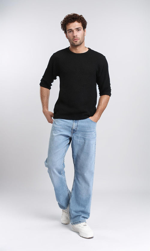 R210972 - Slip On Summer Perforated Tee - Black