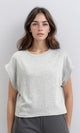 R210990 - Slip On Cotton Cap Sleeves Tee - Heather Grey