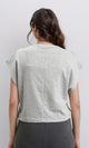 R210990 - Slip On Cotton Cap Sleeves Tee - Heather Grey