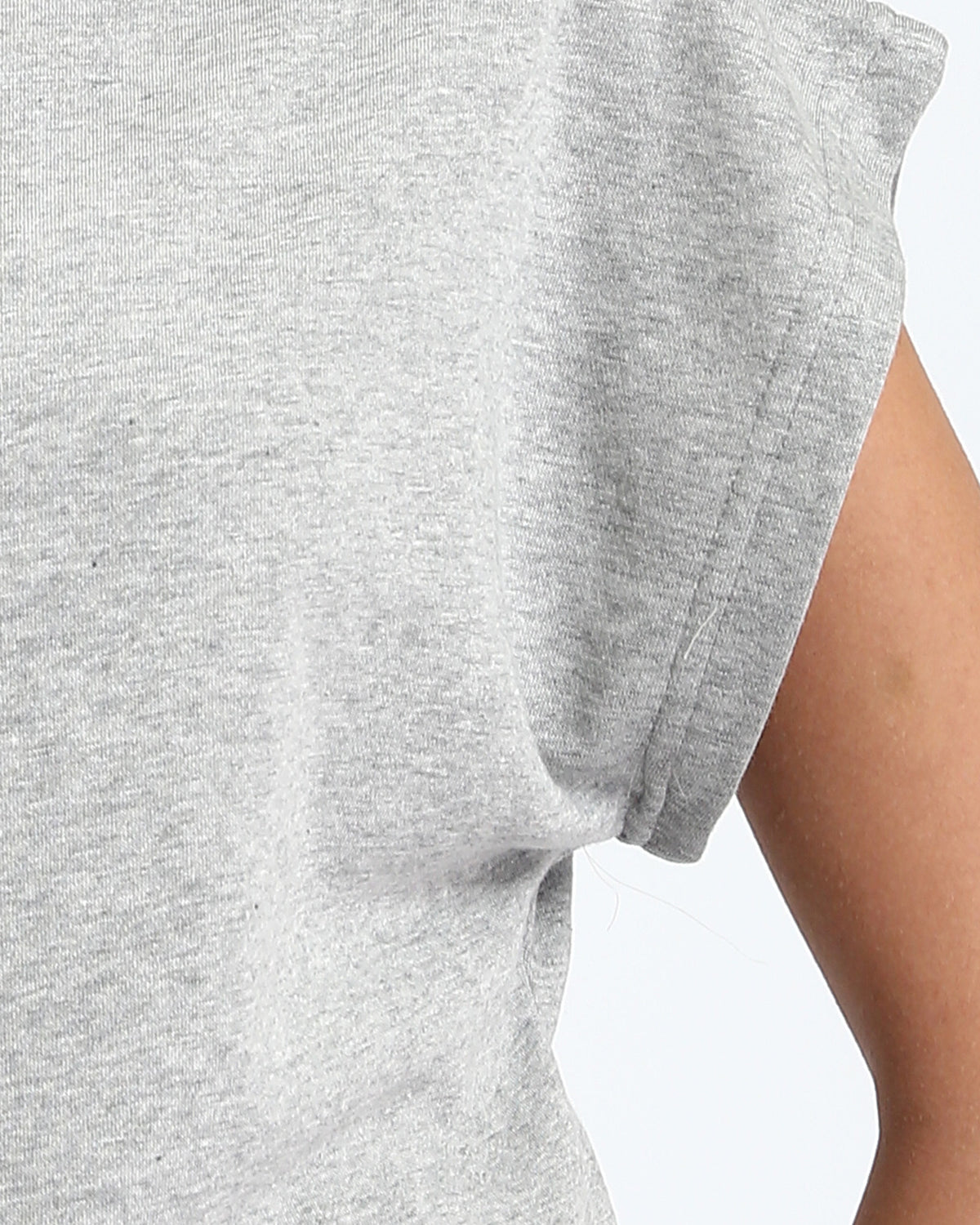 Ravin Cap-Sleeve Boxy Sweatshirt – Grey Marl - R210990