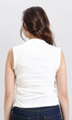 R210993 - Round Neck Solid Sleeveless Top - White