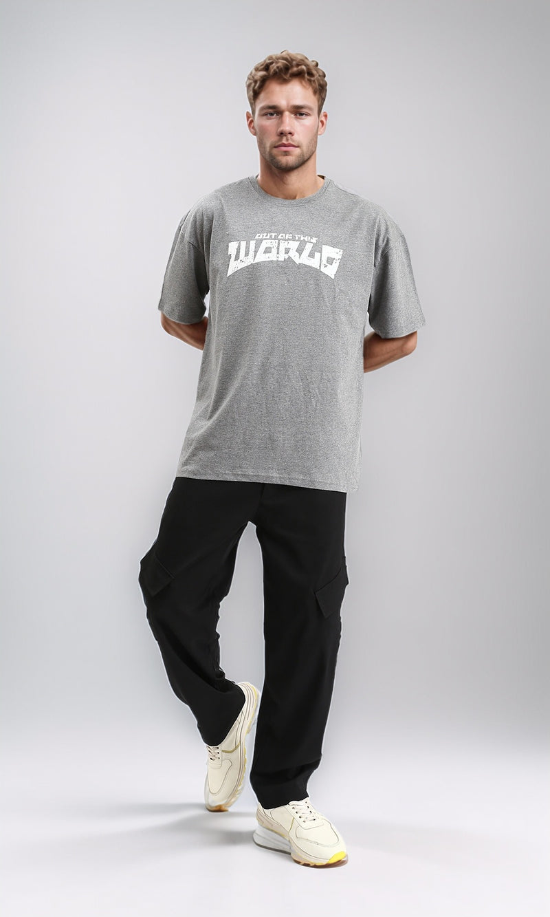 R211026 - Solid Wide Cargo Pants - Black