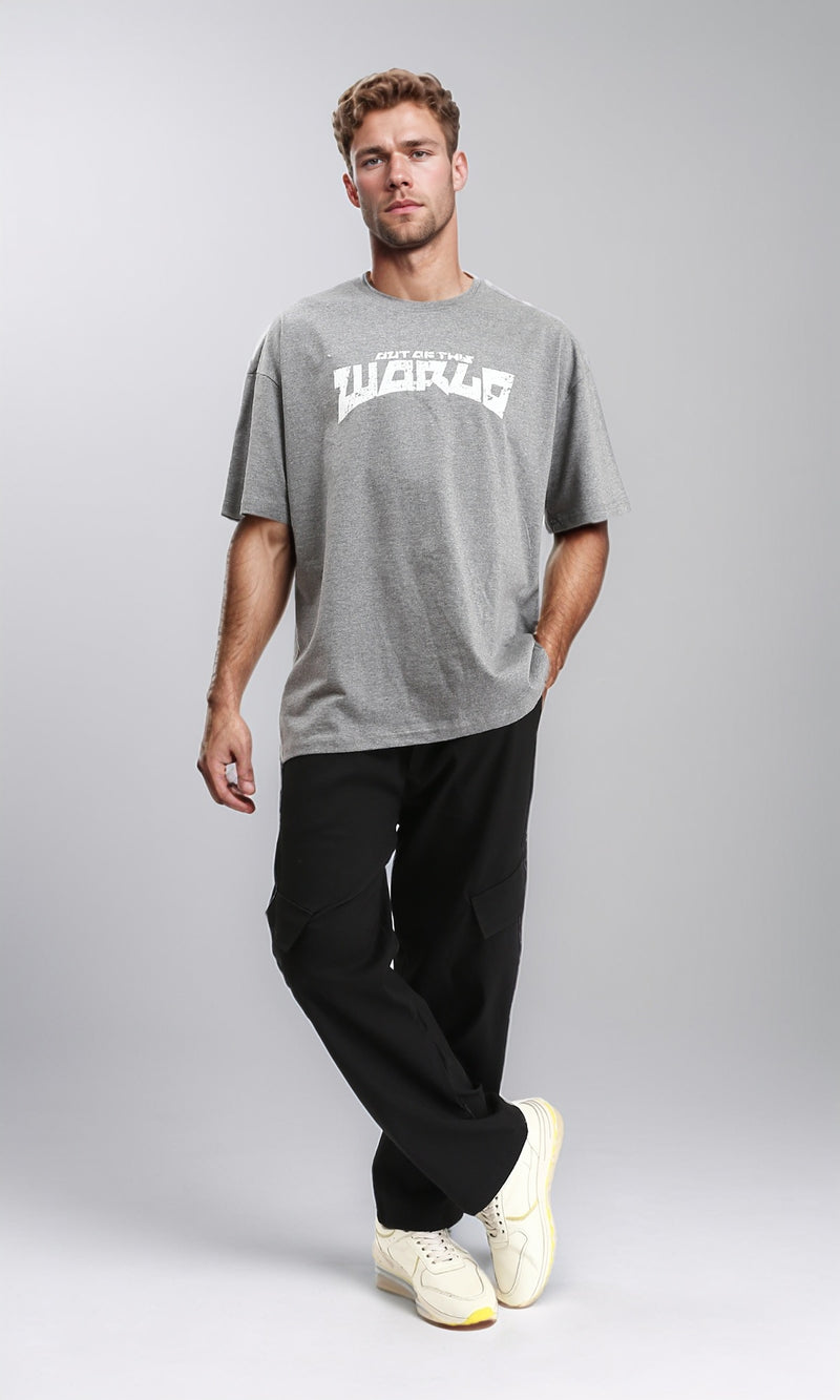 R211026 - Solid Wide Cargo Pants - Black