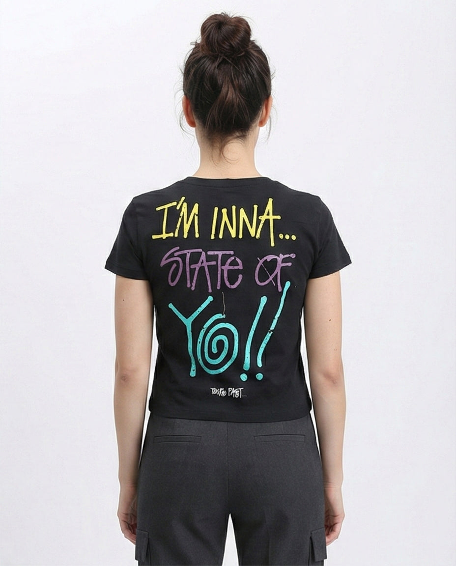 R211027 - Slip On Printed Regular Tee - Black