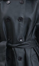 R211071 - Long Sleeves Buttoned Winter Coat - Black