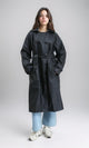 R211071 - Long Sleeves Buttoned Winter Coat - Black