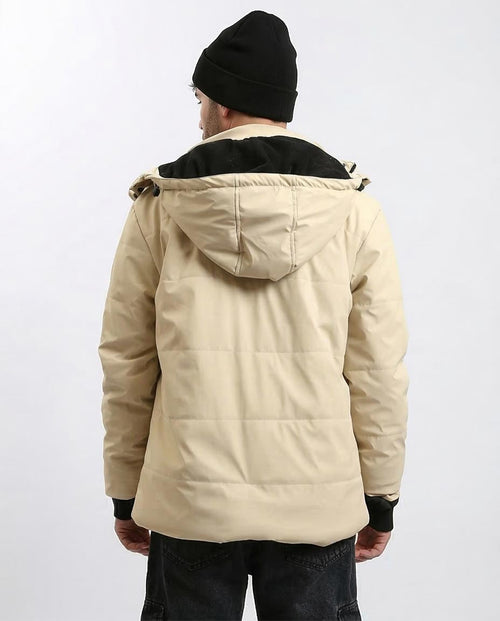 Ravin Men’s Utility Quilted Puffer Jacket - Beige - R211177