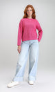 R211181 - Slip On Casual Knitted Pullover - Fuchsia