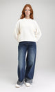 R211182 - Slip On Casual Knitted Pullover - Off-White