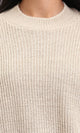 R211185 - Slip On Casual Knitted Pullover - Pastel Beige